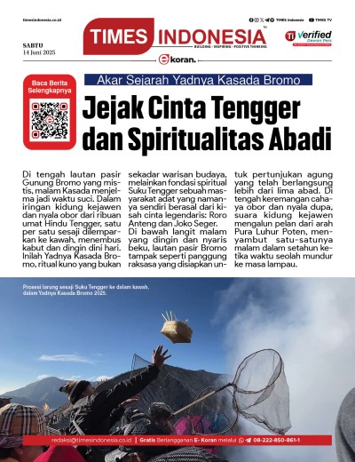 Edisi Sabtu, 14 Juni 2025: E-Koran, Bacaan Positif Masyarakat 5.0