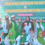 Harlah ke-79, Muslimat NU Kota Magelang Gelar Jalan Sehat dan Senam Bersama