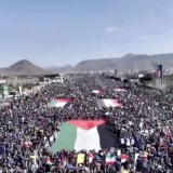 Sudah 183.000 Dibunuh dan Dilukai Israel, Lautan Manusia Maroko dan Yaman Turun Jalan Dukung Gaza