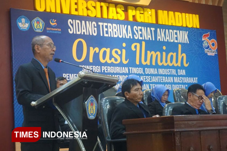 Sambutan Rektor UNIPMA Dr. Supri Wahyudi Utomo, M.Pd. (FOTO: Humas UNIPMA for TIMES Indonesia)