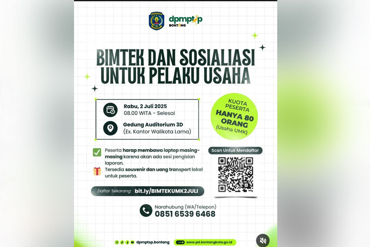 Bimtek dan Sosialisasi sebagai upaya pembinaan UMKM (FOTO: Kusnadi)