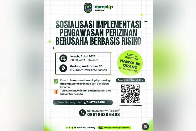DPMPTSP Bontang Gelar Kegiatan Sosialisasi untuk Non-UMK pada Awal Juli 2025