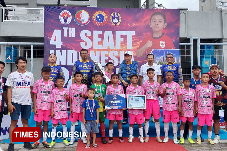 Tim Mifa Bali yang meraih juara 3 di kategori U-12 SEAFT Indonesia 2025 Banyuwangi. (FOTO: Anggara Cahya/TIMES Indonesia)