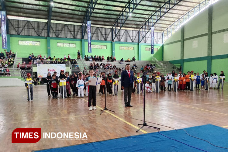Pembukaan 02SN Kabupaten Tegal di GOR Trisanja Slawi (Foto: Cahyo Nugroho /TIMES Indonesia)