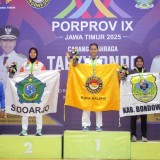 Porprov IX Jatim 2025, Taekwondo Kota Malang Sumbang Emas dan Perak