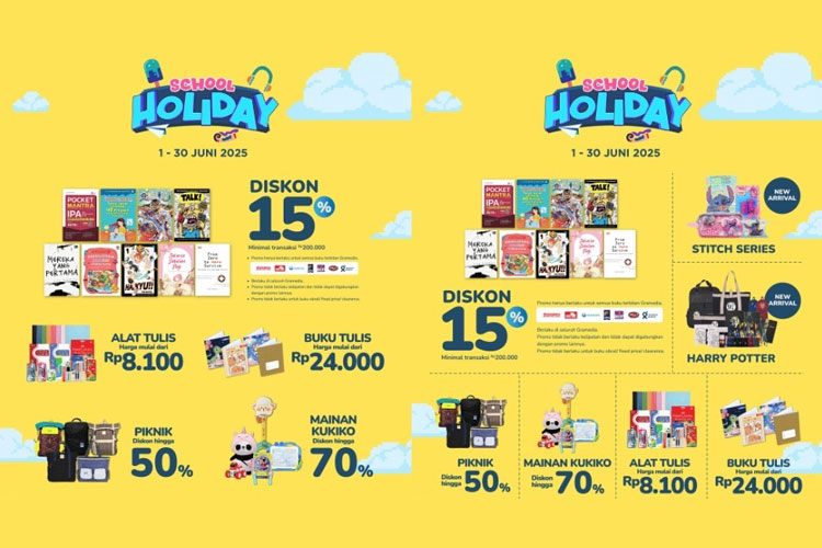 Promo School Holday dari Gramedia.