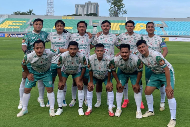 Tim sepakbola Bhayangkara Polres Ponorogo (Foto: Abdul Kholik/TIMES Indonesia)