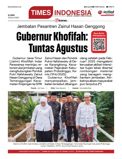 Edisi Kamis,19 Juni 2025: E-Koran, Bacaan Positif Masyarakat 5.0