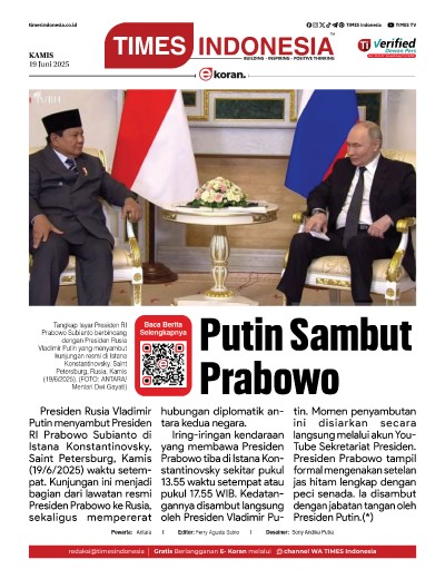 Edisi Kamis,19 Juni 2025: E-Koran, Bacaan Positif Masyarakat 5.0