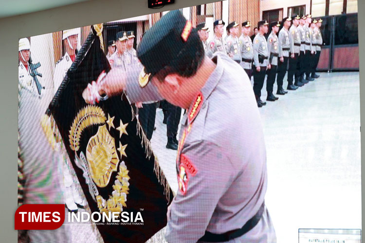 Polda Jatim Ikuti Upacara Nasional Pemuliaan Nilai Tribrata. (Foto: Humas Polda Jatim for TIMES Indonesia)