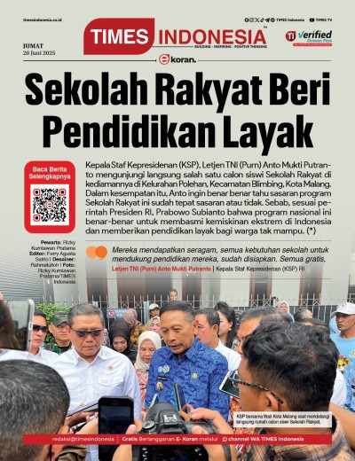 Edisi Jumat,20 Juni 2025: E-Koran, Bacaan Positif Masyarakat 5.0