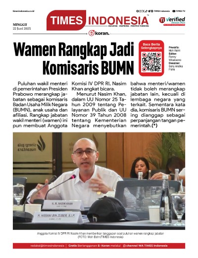 Edisi Minggu, 22 Juni 2025: E-Koran, Bacaan Positif Masyarakat 5.0