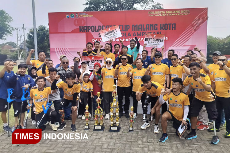 Tim Persama Juarai Turnamen Sepak Bola Amputasi Kapolresta Cup Malang Kota 2025