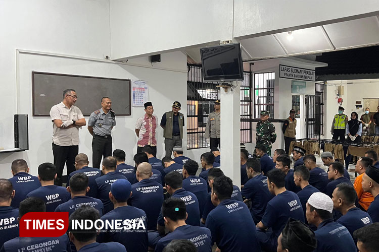 Peringati HANI 2025, BNNK Sleman Razia Kamar Warga Binaan di Lapas Cebongan