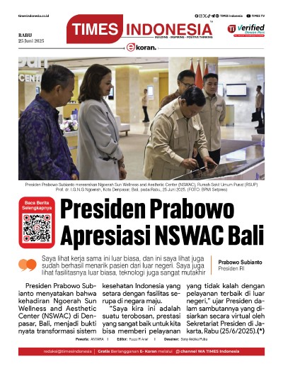 Edisi Rabu,25 Juni 2025: E-Koran, Bacaan Positif Masyarakat 5.0