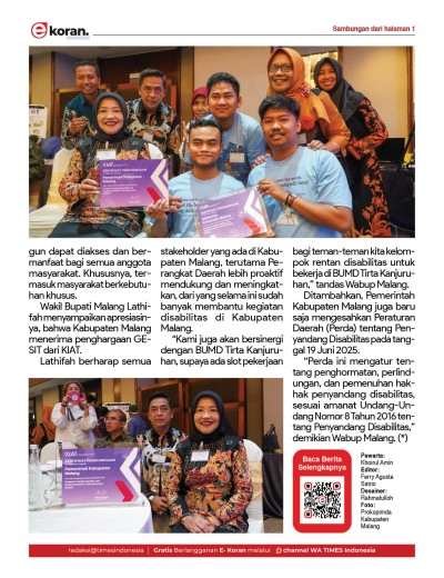 Edisi Rabu,25 Juni 2025: E-Koran, Bacaan Positif Masyarakat 5.0