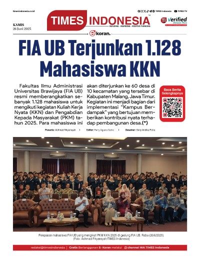 Edisi Kamis, 26 Juni 2025: E-Koran, Bacaan Positif Masyarakat 5.0