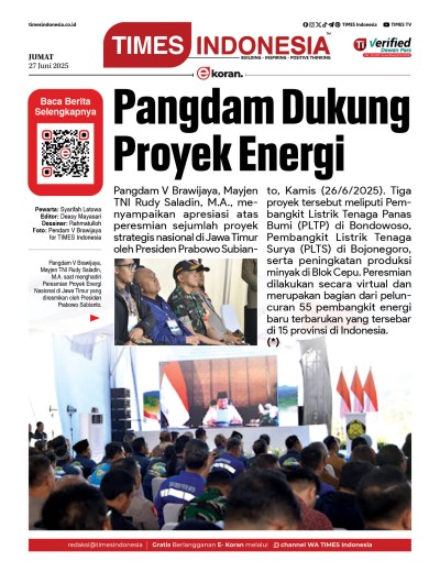 Edisi Jumat,,27 Juni 2025: E-Koran, Bacaan Positif Masyarakat 5.0