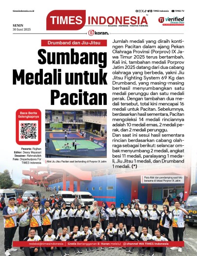 Edisi Senin,,30 Juni 2025: E-Koran, Bacaan Positif Masyarakat 5.0