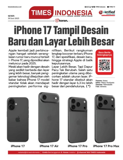 Edisi Senin,,30 Juni 2025: E-Koran, Bacaan Positif Masyarakat 5.0