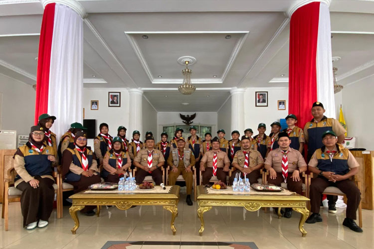 Kontingen Pramuka Majalengka, siap beraksi di Jambore Daerah Jabar 2025. (FOTO: Jaja Sumarja/TIMES Indonesia)