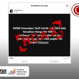 CEK FAKTA: Hoaks! Tarif Listrik Naik Secara Nasional Mulai Juli 2025