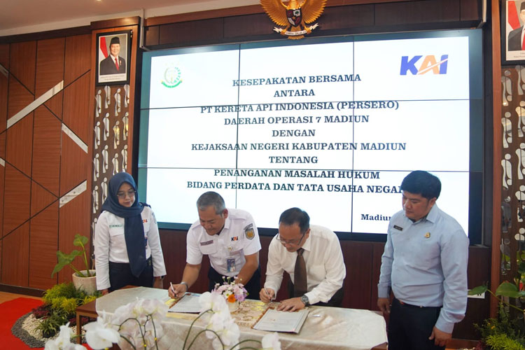 Optimalkan Penjagaan Aset, Daop 7 Madiun Gandeng Kejari Kabupaten Madiun