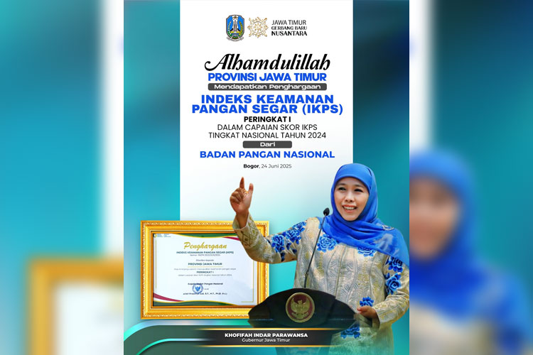 Pemprov Jatim Raih Peringkat Pertama Nasional Indeks Keamanan Pangan Segar