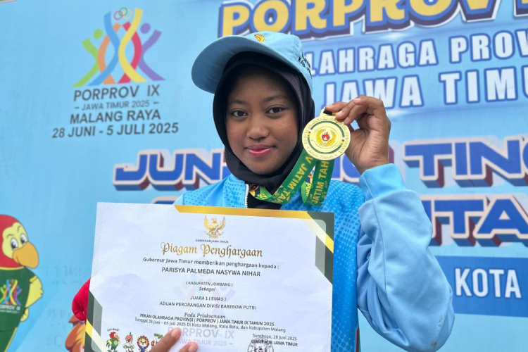 Atlet Muda Parisya Nasywa Persembahkan Emas untuk Jombang di Porprov Jatim 2025