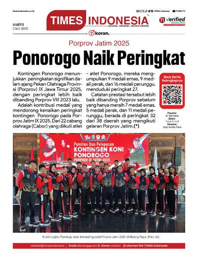 Edisi Sabtu,5 Juli 2025: E-Koran, Bacaan Positif Masyarakat 5.0