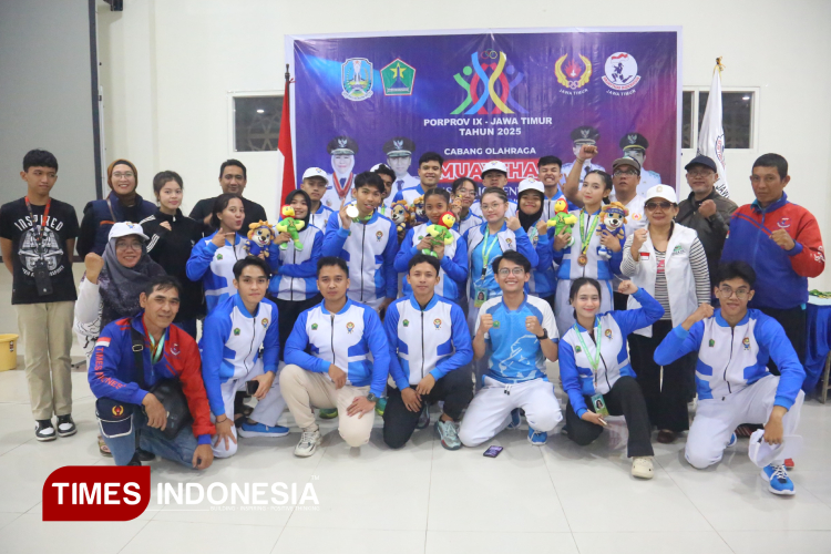 Muaythai Kota Malang Sumbang Dua Emas di Porprov IX Jatim 2025