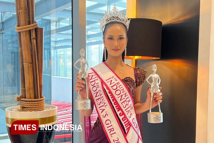 Arleyta Agil Rahmadania Cahyani, siswi kelas 1 SMA Negeri 3 Jombang, raih Runner Up dalam ajang Indonesia’s Grand Final Girl 2025 yang digelar di Vertu Harmoni Hotel, Jakarta, Minggu (6/7/2025). (FOTO: Arleyta Agil for TIMES Indonesia)