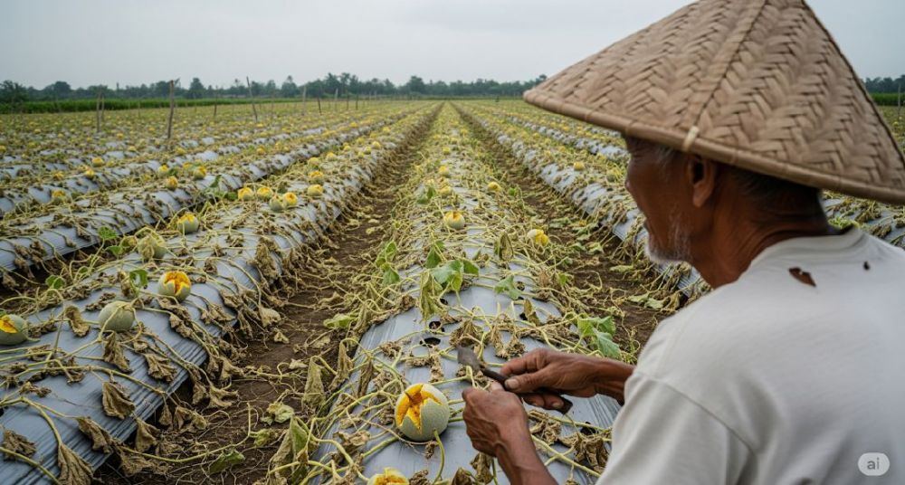 Jumlah dan Kualitas Panen Menurun, Petani Melon di Jatim Ratapi Nasib
