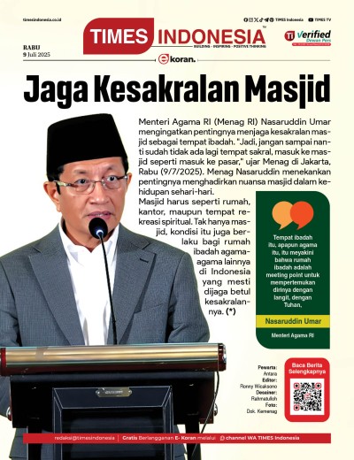Edisi Rabu, 9 Juli 2025: E-Koran, Bacaan Positif Masyarakat 5.0