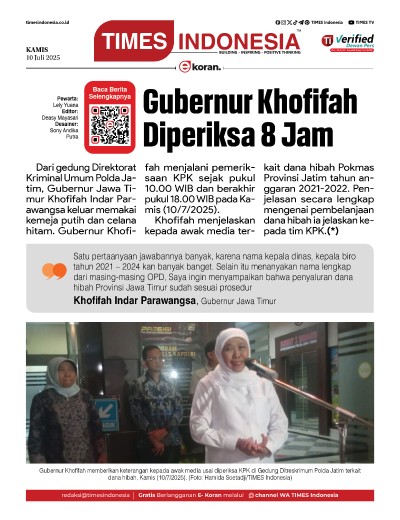 Edisi Kamis, 10 Juli 2025: E-Koran, Bacaan Positif Masyarakat 5.0