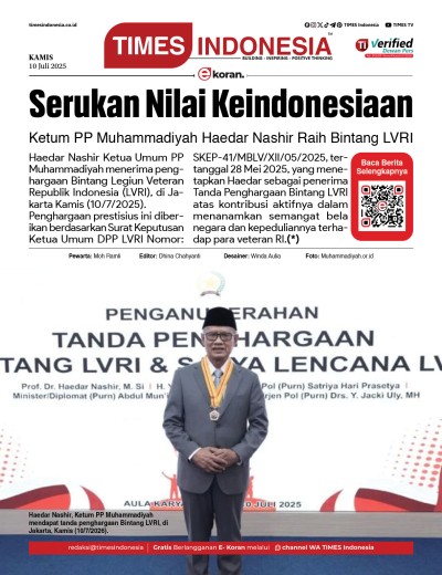 Edisi Kamis, 10 Juli 2025: E-Koran, Bacaan Positif Masyarakat 5.0