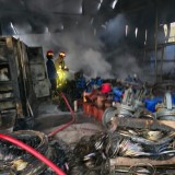 Gudang Material PT Hailiang di JIIPE Gresik Terbakar