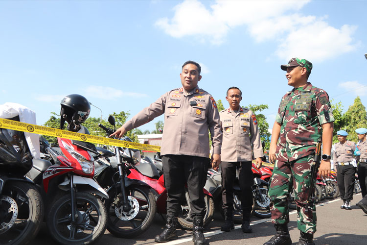 Diamankan saat Konvoi Silat, Polres Tuban Pulangkan 224 Unit Kendaraan Roda Dua