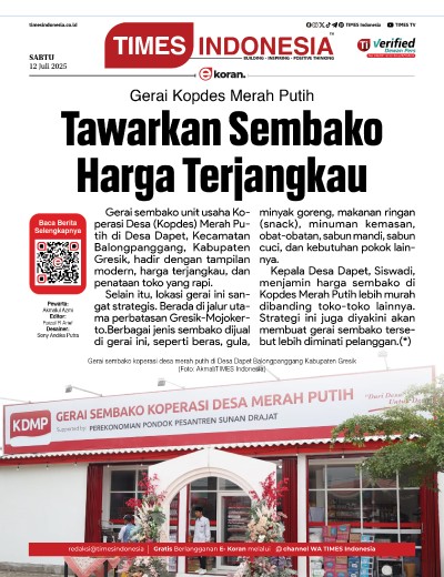 	Edisi Sabtu, 12 Juli 2025: E-Koran, Bacaan Positif Masyarakat 5.0