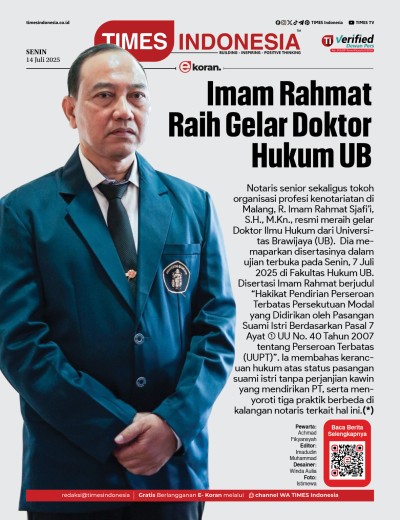 Edisi Senin, 14 Juli 2025: E-Koran, Bacaan Positif Masyarakat 5.0