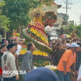 Syukuran Hasil Panen Melimpah, Warga Gresik Kirab Lima Tumpeng Raksasa