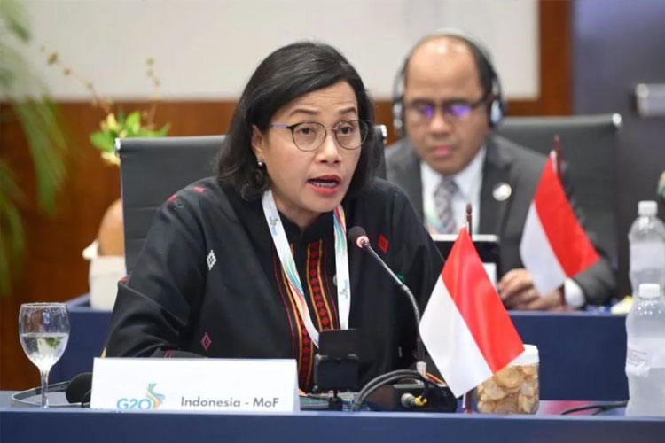 Menteri Keuangan RI Sri Mulyani Indrawati dalam Pertemuan Ketiga Menteri Keuangan dan Gubernur Bank Sentral (FMCBG) G20 di Brasil. (Foto: Kemenkeu RI)