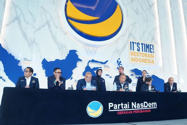 Konferensi Pers NasDem terkait IKN. (FOTO: Rafyq Panjaitan/TIMES Indonesia)
