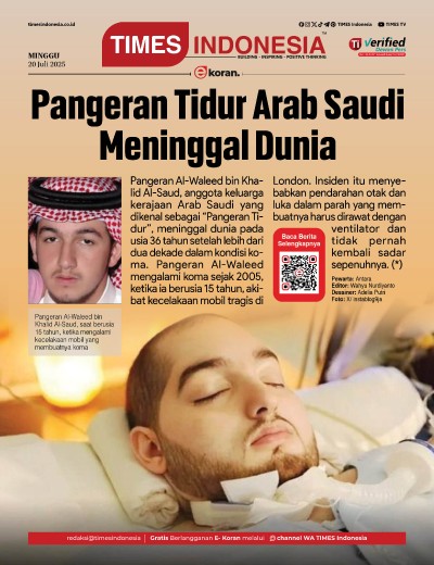 Edisi Minggu, 20 Juli 2025: E-Koran, Bacaan Positif Masyarakat 5.0