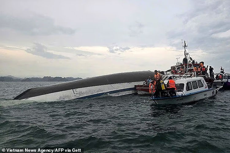Kecelakaan Kapal Wisata di Teluk Halong Vietnam, 38 WisatawanTewas