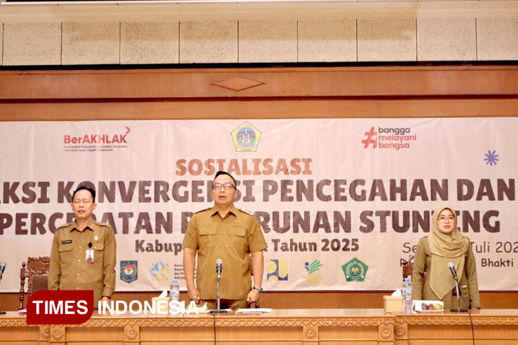 Wakil Bupati Gresik, Asluchul Alif saat sosialisasi Aksi Konvergensi Pencegahan dan Percepatan Penurunan Stunting (PPPS) (FOTO: Diskominfo Gresik for TIMES Indonesia).