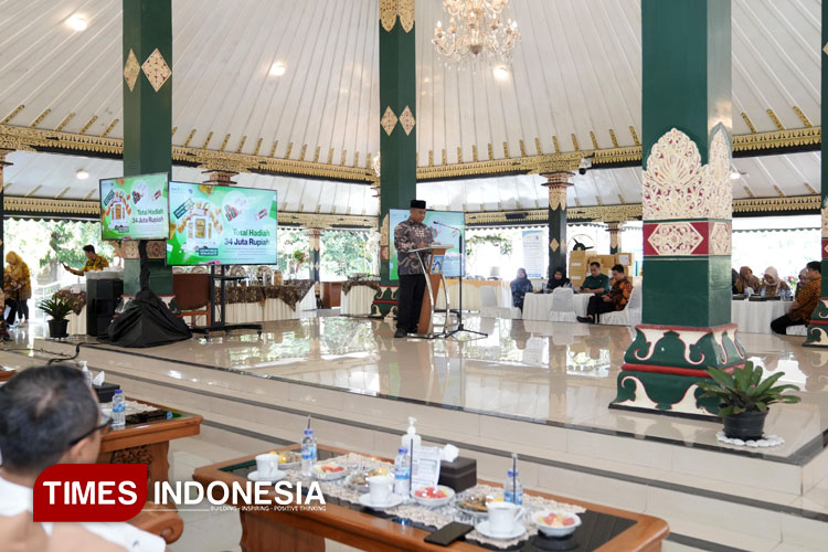 Bupati Sleman ketika memberikan sambutan dalam acara peluncuran LKSPWU (FOTO: Humas Pemkab Sleman for TIMES Indonesia)