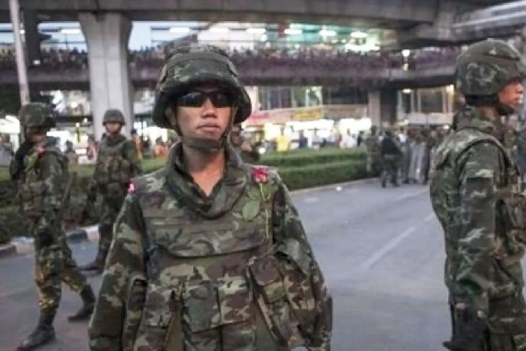 Ilustrasi - Pengamanan oleh tentara Thailand. (FOTO: ANTARA/Anadolu/py)