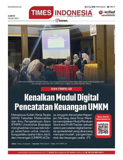 Edisi Sabtu, 26 Juli 2025: E-Koran, Bacaan Positif Masyarakat 5.0