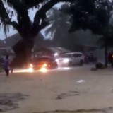 Jalan Nasional Sindangbarang Cianjur Terendam Banjir, Warga Diminta Waspada